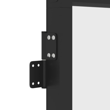 vidaXL Εσωτερική Πόρτα Μαύρη 83 x 201,5 εκ. Ψημένο Γυαλί & Αλουμίνιο