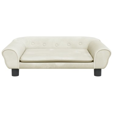 vidaXL Καναπές Παιδικός κρεμ 70x45x26cm από Βελούδο 1 τεμ.