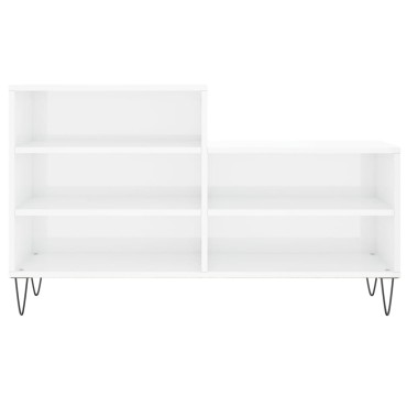 vidaXL Παπουτσοθήκη Γυαλιστερό Λευκό 102x36x60cm Επεξεργασμένο Ξύλο