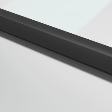 vidaXL Εσωτερική Πόρτα Μαύρη 76x201,5 εκ. Ψημένο Γυαλί και Αλουμίνιο