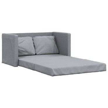 vidaXL Καναπές-Κρεβάτι Δαπέδου 2 σε 1 Αν. Γκρι 112x174x55cm Ύφασμα 1 τεμ. Γωνιακός