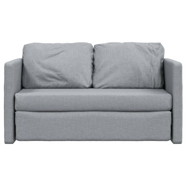 vidaXL Καναπές-Κρεβάτι Δαπέδου 2 σε 1 Αν. Γκρι 112x174x55cm Ύφασμα 1 τεμ. Γωνιακός