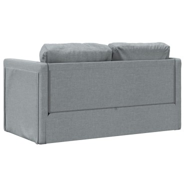 vidaXL Καναπές-Κρεβάτι Δαπέδου 2 σε 1 Αν. Γκρι 112x174x55cm Ύφασμα 1 τεμ. Γωνιακός
