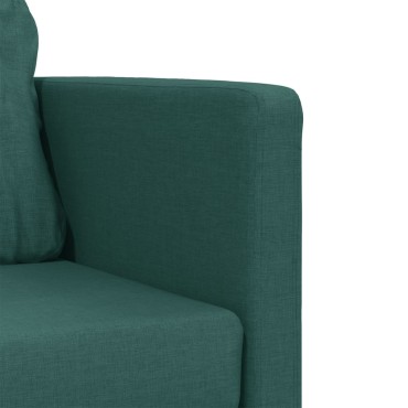 vidaXL Καναπές-Κρεβάτι Δαπέδου 2 σε 1 Πράσινος 112x174x55cm Ύφασμα 1 τεμ. Γωνιακός