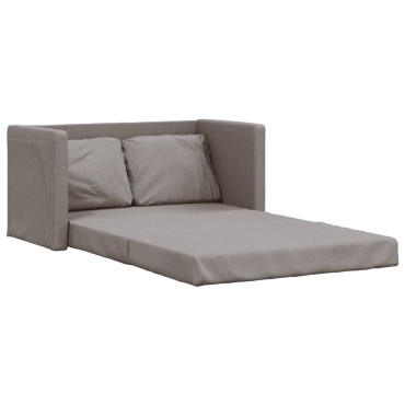 vidaXL Καναπές-Κρεβάτι Δαπέδου 2 σε 1 Taupe 112x174x55cm Ύφασμα 1 τεμ. Γωνιακός