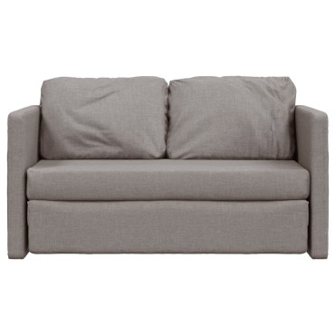 vidaXL Καναπές-Κρεβάτι Δαπέδου 2 σε 1 Taupe 112x174x55cm Ύφασμα 1 τεμ. Γωνιακός