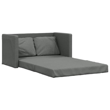 vidaXL Καναπές-Κρεβάτι Δαπέδου 2 σε 1 Σκ. Γκρι 112x174x55cm Ύφασμα 1 τεμ. Γωνιακός