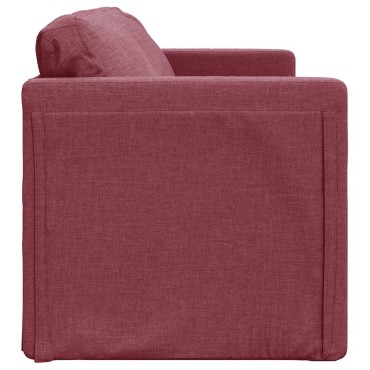 vidaXL Καναπές-Κρεβάτι Δαπέδου 2 σε 1 Μπορντό 112x174x55cm Ύφασμα 1 τεμ. Γωνιακός