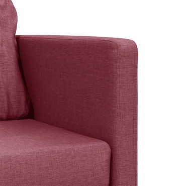 vidaXL Καναπές-Κρεβάτι Δαπέδου 2 σε 1 Μπορντό 112x174x55cm Ύφασμα 1 τεμ. Γωνιακός