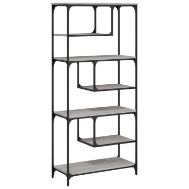 vidaXL Βιβλιοθήκη Γκρι Sonoma 81x36x176cm από Επεξεργ. Ξύλο 1 τεμ.