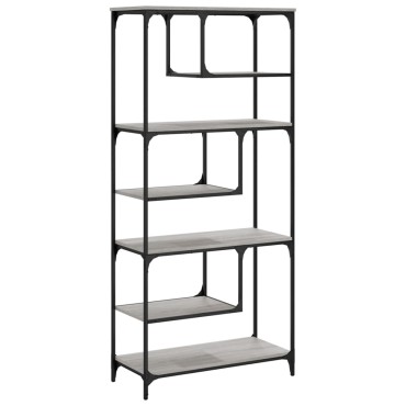 vidaXL Βιβλιοθήκη Γκρι Sonoma 81x36x176cm από Επεξεργ. Ξύλο 1 τεμ.
