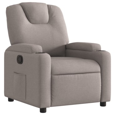 vidaXL Πολυθρόνα Ανακλινόμενη Taupe Υφασμάτινη 74x88x97cm 1 τεμ.