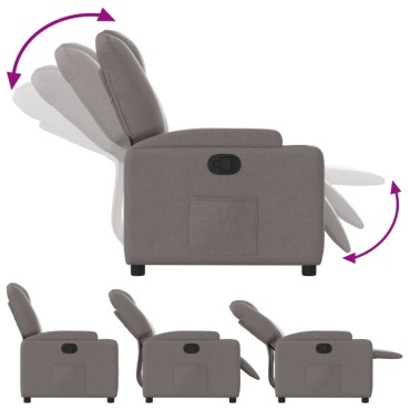 vidaXL Πολυθρόνα Ανακλινόμενη Taupe Υφασμάτινη 74x88x97cm 1 τεμ.
