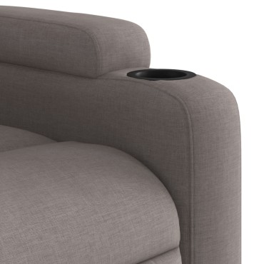 vidaXL Πολυθρόνα Ανακλινόμενη Taupe Υφασμάτινη 74x88x97cm 1 τεμ.