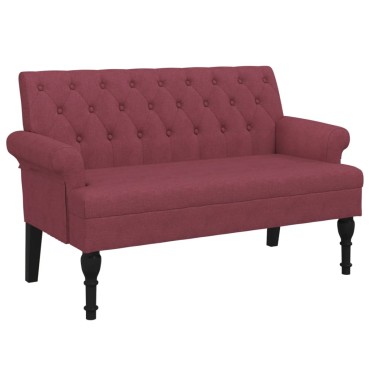 vidaXL Παγκάκι με Πλάτη Μπορντό 120x62x75,5cm Υφασμάτινο