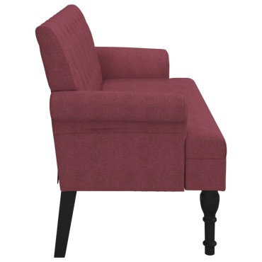 vidaXL Παγκάκι με Πλάτη Μπορντό 120x62x75,5cm Υφασμάτινο