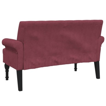 vidaXL Παγκάκι με Πλάτη Μπορντό 120x62x75,5cm Υφασμάτινο