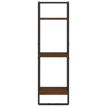 vidaXL Ραφιέρα Τοίχου με 3 Ράφια Καφέ Δρυς 30x25x100cm Επεξεργ. Ξύλο 1 τεμ.