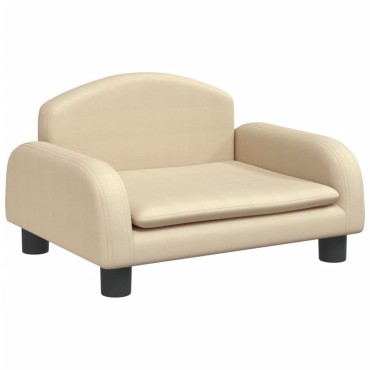 vidaXL Καναπές Παιδικός κρεμ 50x40x30cm από Ύφασμα 1 τεμ.
