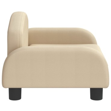 vidaXL Καναπές Παιδικός κρεμ 50x40x30cm από Ύφασμα 1 τεμ.