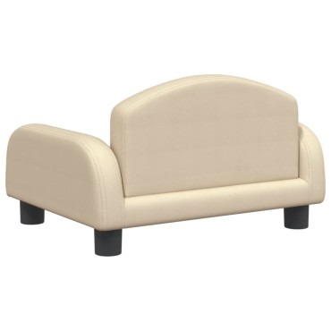 vidaXL Καναπές Παιδικός κρεμ 50x40x30cm από Ύφασμα 1 τεμ.