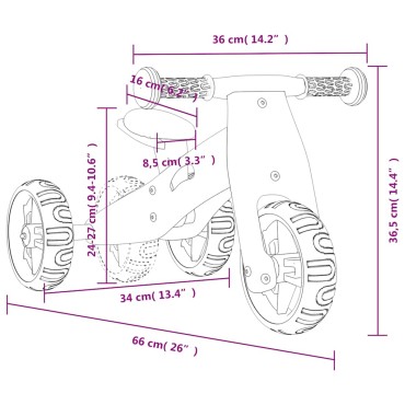 vidaXL Ποδήλατο Ισορροπίας για Παιδιά 2 σε 1 Πράσινο