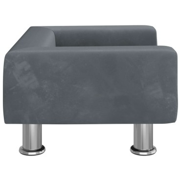vidaXL Κρεβάτι Σκύλου Σκούρο Γκρι 50x40x26,5 εκ. Βελούδινο