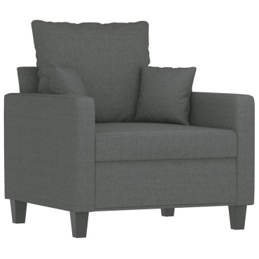 vidaXL Πολυθρόνα Σκούρο Γκρι Υφασμάτινη 78x77x80cm 1 τεμ. Γωνιακός