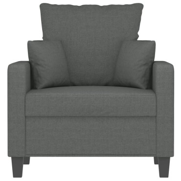 vidaXL Πολυθρόνα Σκούρο Γκρι Υφασμάτινη 78x77x80cm 1 τεμ. Γωνιακός