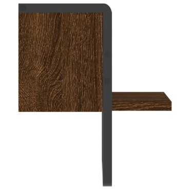 vidaXL Ράφι Τοίχου με Μπάρα Καφέ Δρυς 20x25x30cm 1 τεμ.