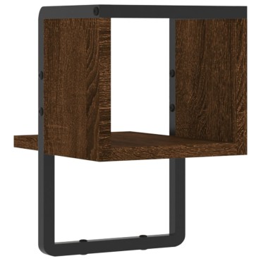 vidaXL Ράφι Τοίχου με Μπάρα Καφέ Δρυς 20x25x30cm 1 τεμ.