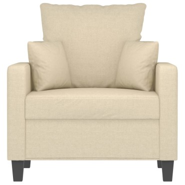vidaXL Πολυθρόνα Κρεμ Υφασμάτινη 78x77x80cm 1 τεμ. Γωνιακός