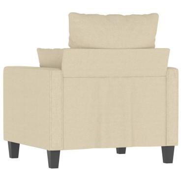 vidaXL Πολυθρόνα Κρεμ Υφασμάτινη 78x77x80cm 1 τεμ. Γωνιακός