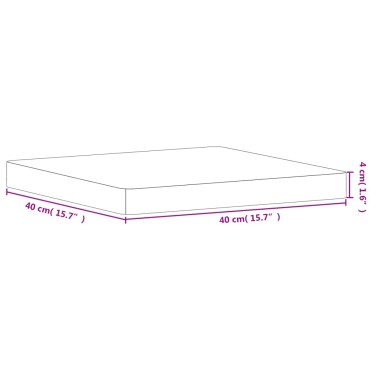 vidaXL Επιφάνεια Τραπεζιού Τετράγωνη 40x40x4cm Μασίφ Ξύλο Οξιάς 1 τεμ.