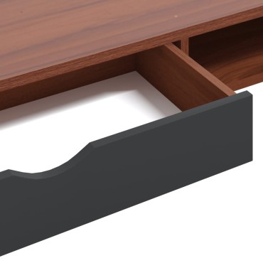vidaXL Γραφείο Υπολογιστή με Συρτάρι Καφέ 110x50x75cm Επεξεργ. Ξύλο 1 τεμ.