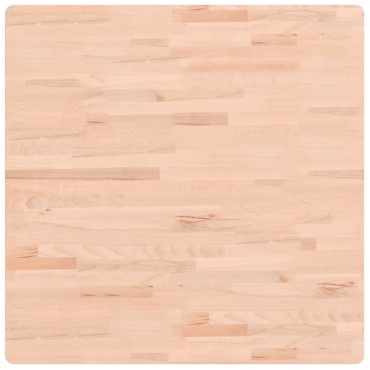 vidaXL Επιφάνεια Τραπεζιού Τετράγωνη 80x80x2,5cm Μασίφ Ξύλο Οξιάς 1 τεμ.