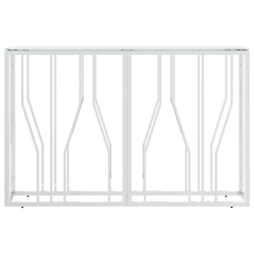 vidaXL Τραπέζι Κονσόλα Ασημί 110x30x70cm Ανοξείδωτο Ατσάλι και Γυαλί 1 τεμ.