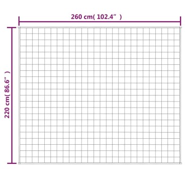 vidaXL Κουβέρτα Βαρύτητας Μπλε 220 x 260 εκ. 11 κ. Υφασμάτινη