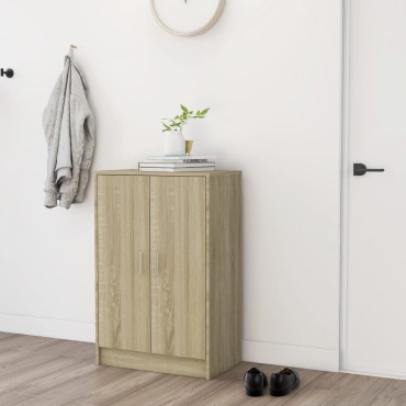 vidaXL Παπουτσοθήκη Sonoma Δρυς 60x35x92cm από Επεξ. Ξύλο