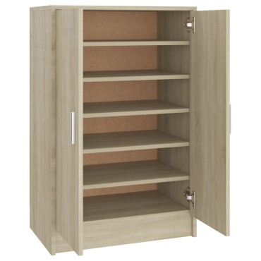 vidaXL Παπουτσοθήκη Sonoma Δρυς 60x35x92cm από Επεξ. Ξύλο
