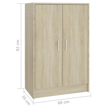 vidaXL Παπουτσοθήκη Sonoma Δρυς 60x35x92cm από Επεξ. Ξύλο