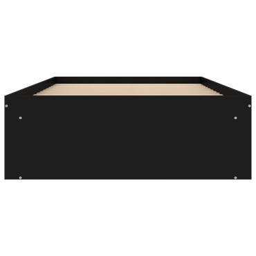 vidaXL Πλαίσιο Κρεβατιού Μαύρο 90x200 cm