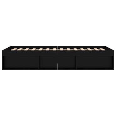 vidaXL Πλαίσιο Κρεβατιού Μαύρο 90x200 cm