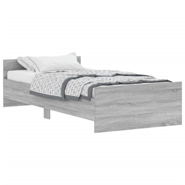 vidaXL Πλαίσιο Κρεβατιού Γκρι Sonoma 90x200 εκ. Επεξεργασμένο Ξύλο