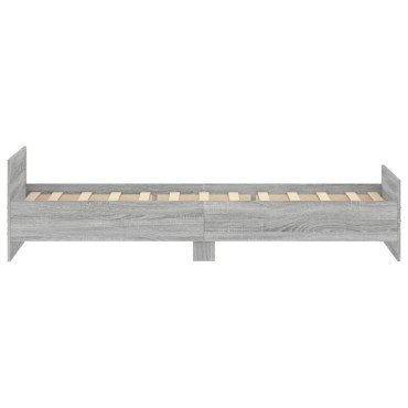 vidaXL Πλαίσιο Κρεβατιού Γκρι Sonoma 90x200 εκ. Επεξεργασμένο Ξύλο