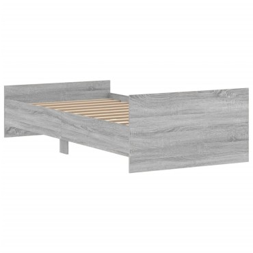 vidaXL Πλαίσιο Κρεβατιού Γκρι Sonoma 90x200 εκ. Επεξεργασμένο Ξύλο