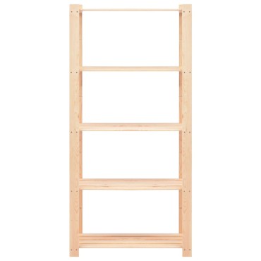 vidaXL Ραφιέρες 5 Επιπέδων 3 τεμ 250 κ 80x38x170 εκ Μασίφ Ξύλο Πεύκου