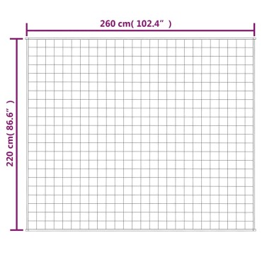vidaXL Κουβέρτα Βαρύτητας Ανοιχτό Κρεμ 220 x 260 εκ. 11 κ. Υφασμάτινη