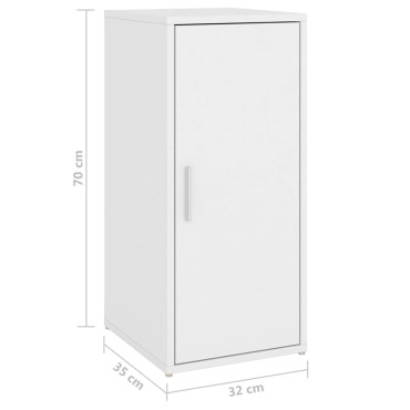 vidaXL Παπουτσοθήκη Λευκή 32x35x70cm από Επεξ. Ξύλο