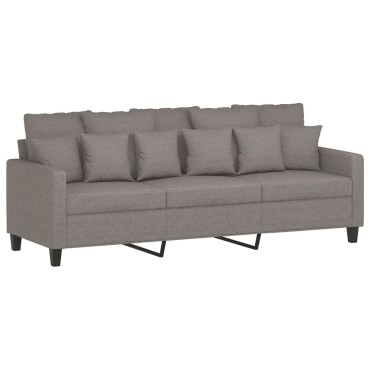 vidaXL Καναπές Τριθέσιος Taupe Υφασμάτινος 198x77x80cm 1 τεμ.